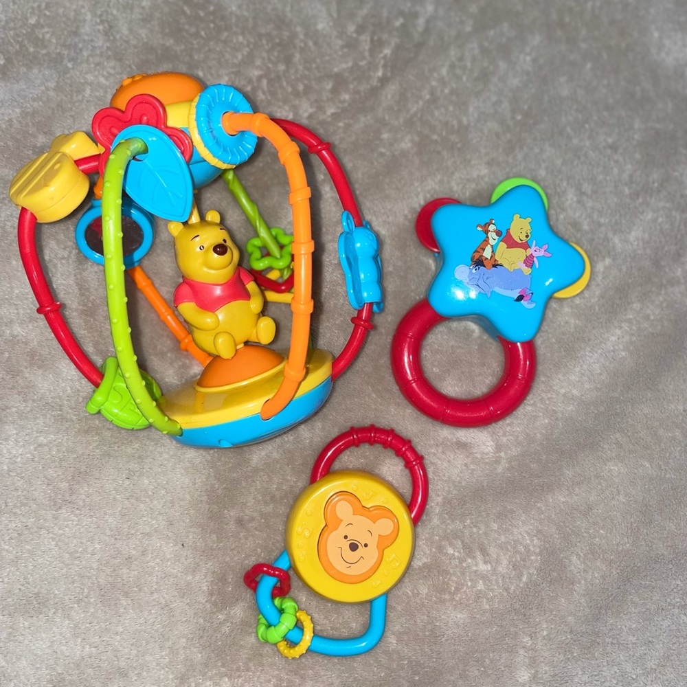 ✨SOLD✨ Winnie The Pooh Baby Toys BUNDLE of 3